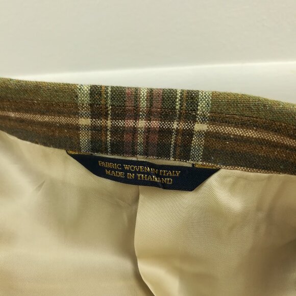 NWT Brooks Brothers Sport Coat Blazer Linen Silk Plaid Green 41R $448 - Picture 8 of 13